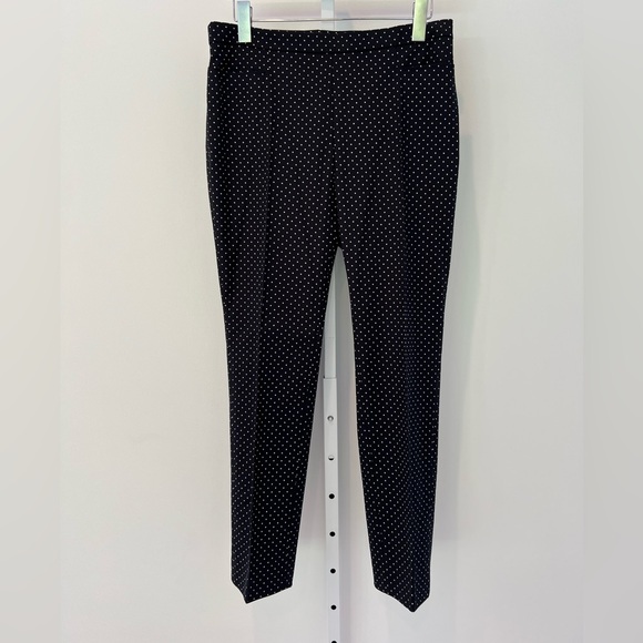 AKRIS PUNTO FRANCA BLACK & CREAM POLKA DOT COTTON TROUSERS IT 44 / US 8 NWTS! - Picture 4 of 16